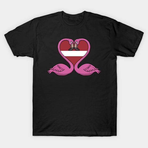 Flamingo Latvia T-Shirt by RampArt